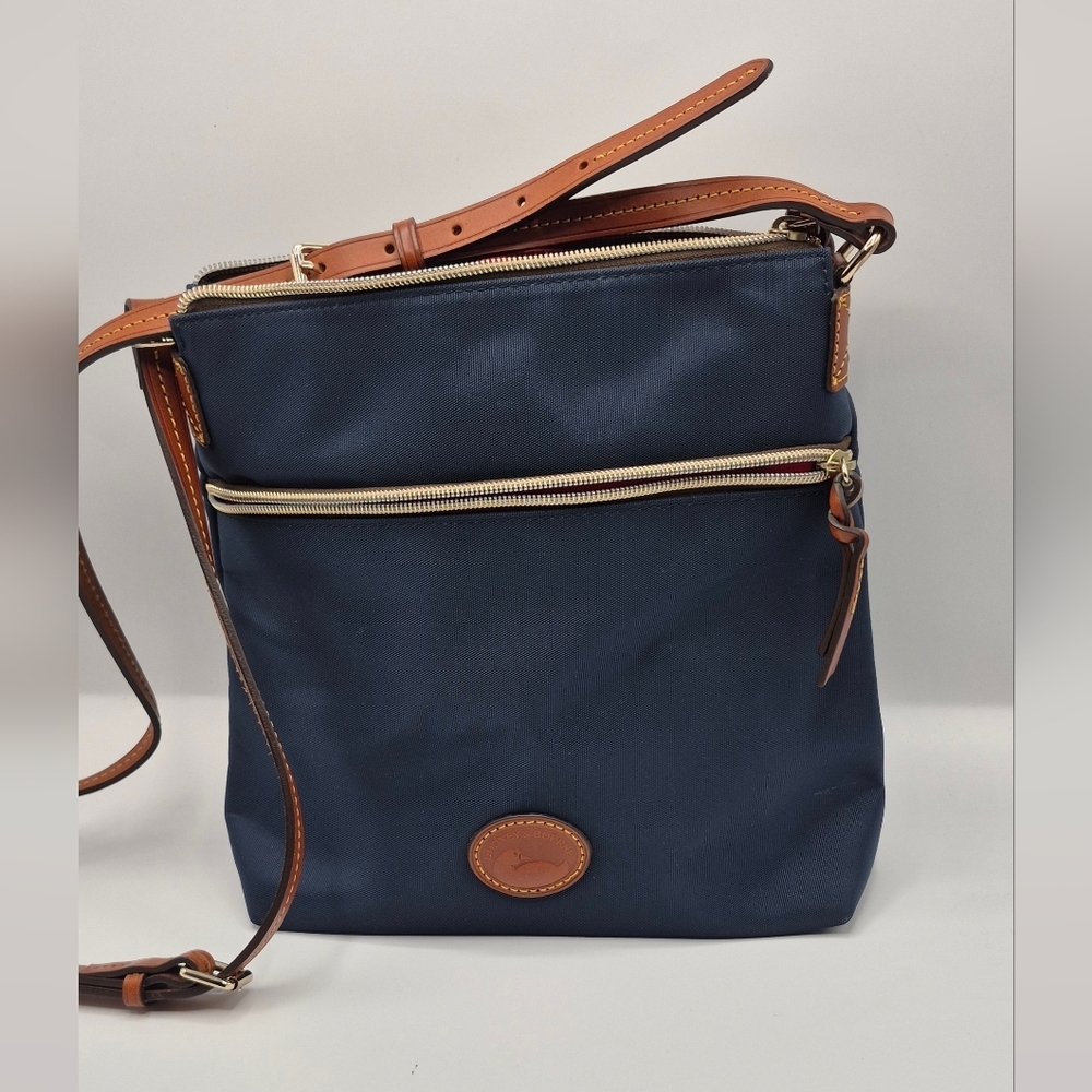 Dooney & Bourke Navy and Brown Crossbody Bag